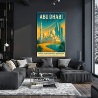 Abu Dhabi Fusion of Tradition and Modernity Urban Cityscape Poster