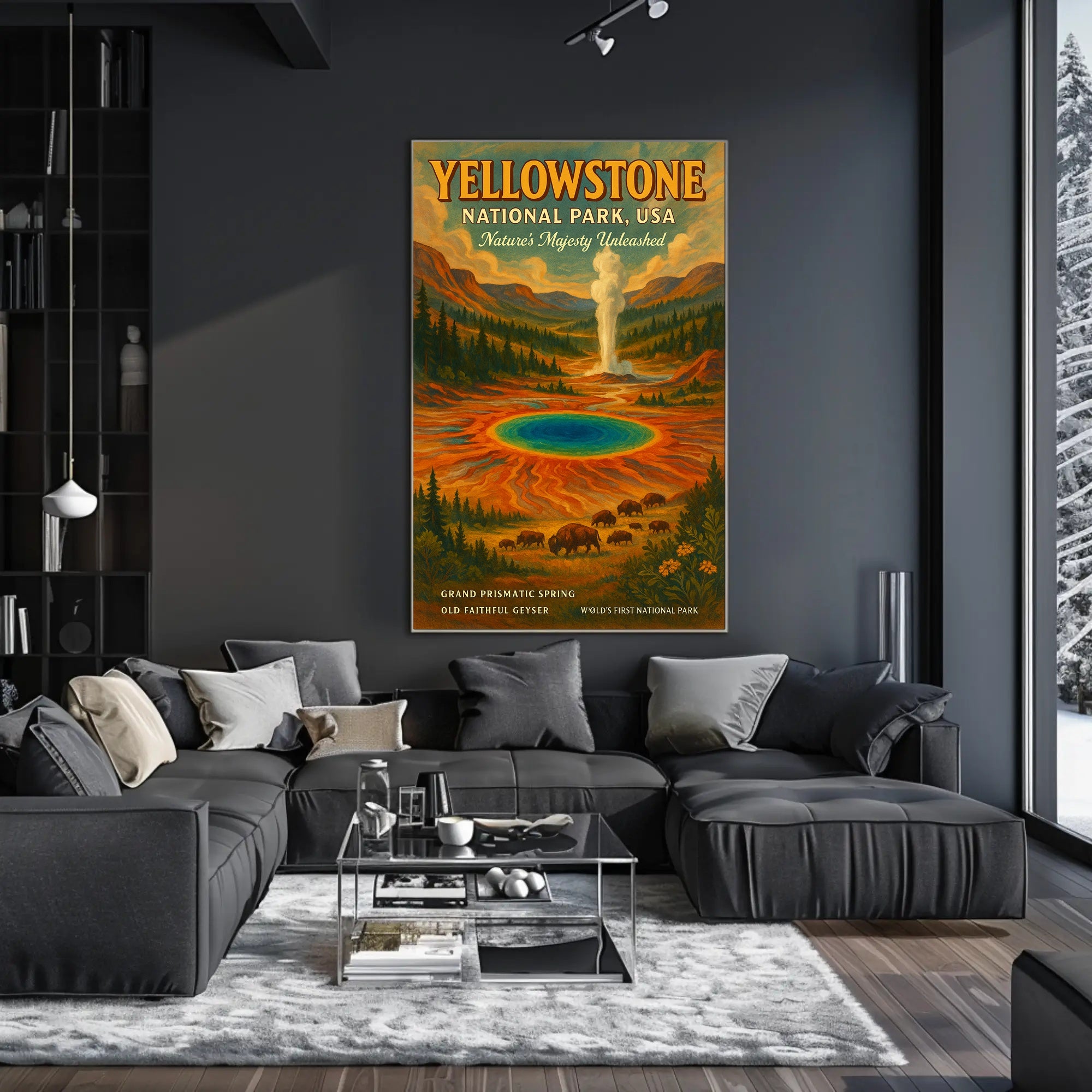 Yellowstone Vintage Travel Poster Wall Art