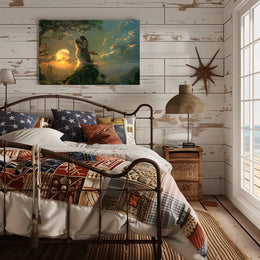 Romantic Fantasy Couple on Enchanted Hilltop Poster