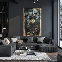 Haunted Clock Tower Gothic Artistic Pop Culture Poster