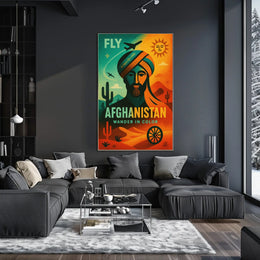 Wander in Color Afghanistan Travel Poster