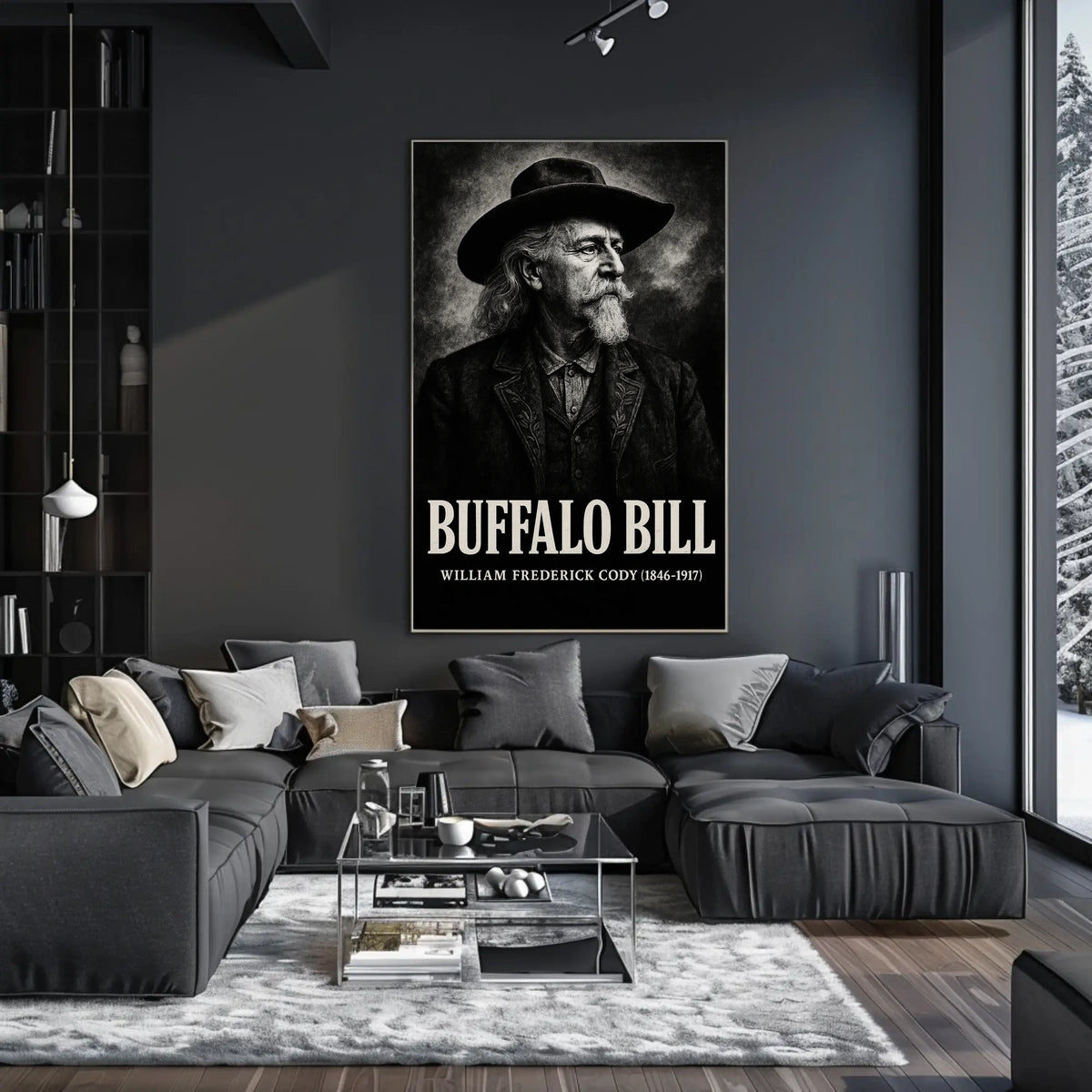 Buffalo Bill Illustrated Art Print Cultural or Heritage Poster
