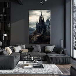 Enchanted Castle On A Cliff Poster