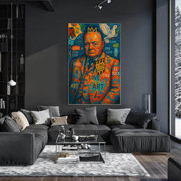 Portrait with Peace Dove: Abstract, Artistic, or Pop Culture Poster