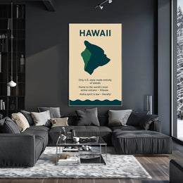 Hawaii Island Culture Modern Minimalist Poster Art
