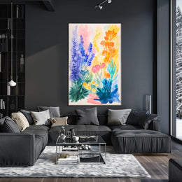 Vibrant Floral Travel Poster Wall Art for Home Decor