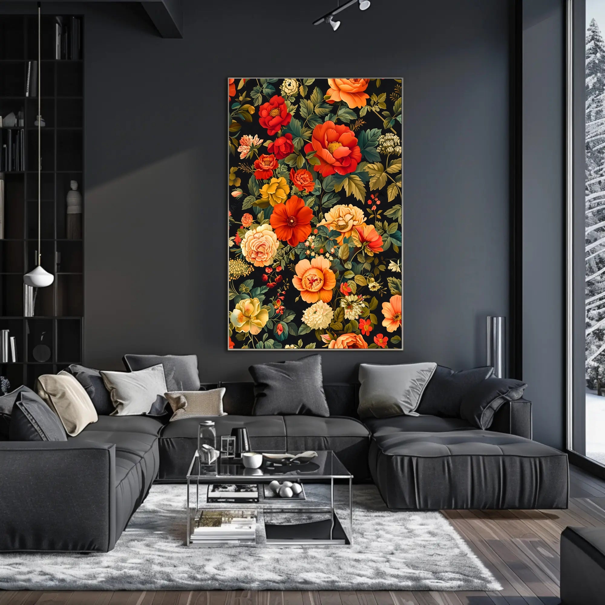 Vibrant Floral Symphony Wall Art Print