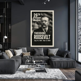 Theodore Roosevelt 26th President of the United States Digital Montaje Poster