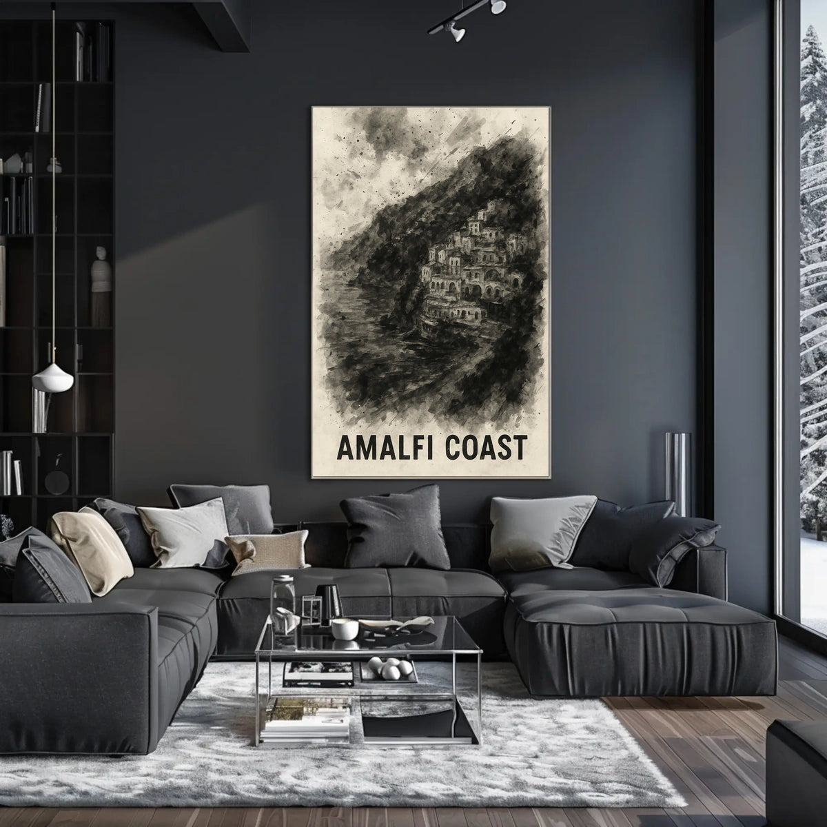 Amalfi Coast Poster Wall Art 18x24 Travel Decor Collection
