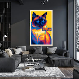 Vibrant Birman Cat Poster