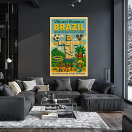 Vibrant Visions of Brazil Poster
