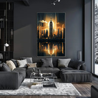 Empire State Building Skyline Art Deco Travel Poster