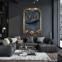 Magical Witch's Hat with Roses Artistic Poster