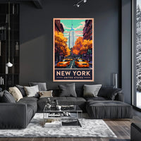 New York City Autumn Scene Poster