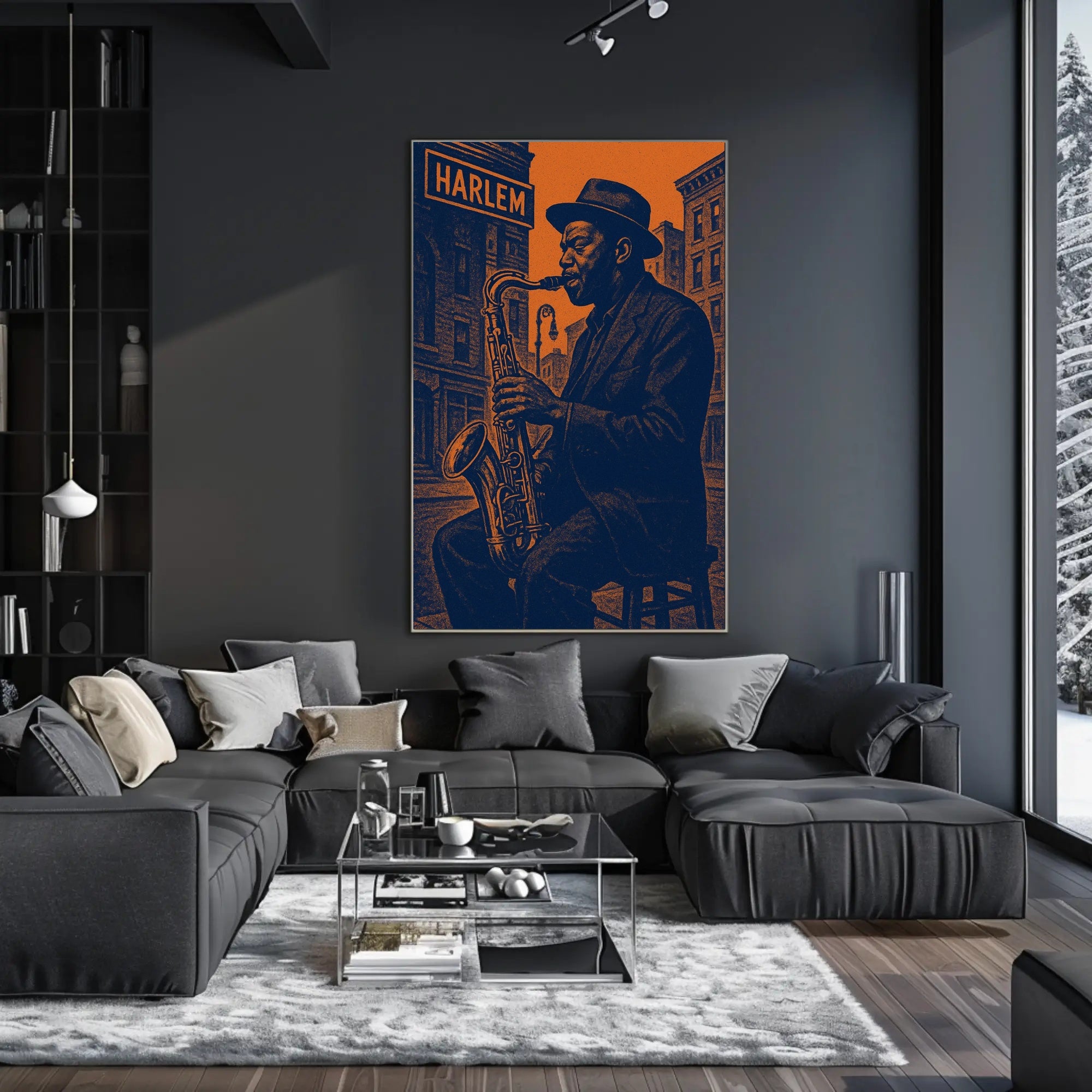 Harlem Jazz Vibes Saxophone Music or Concert Poster