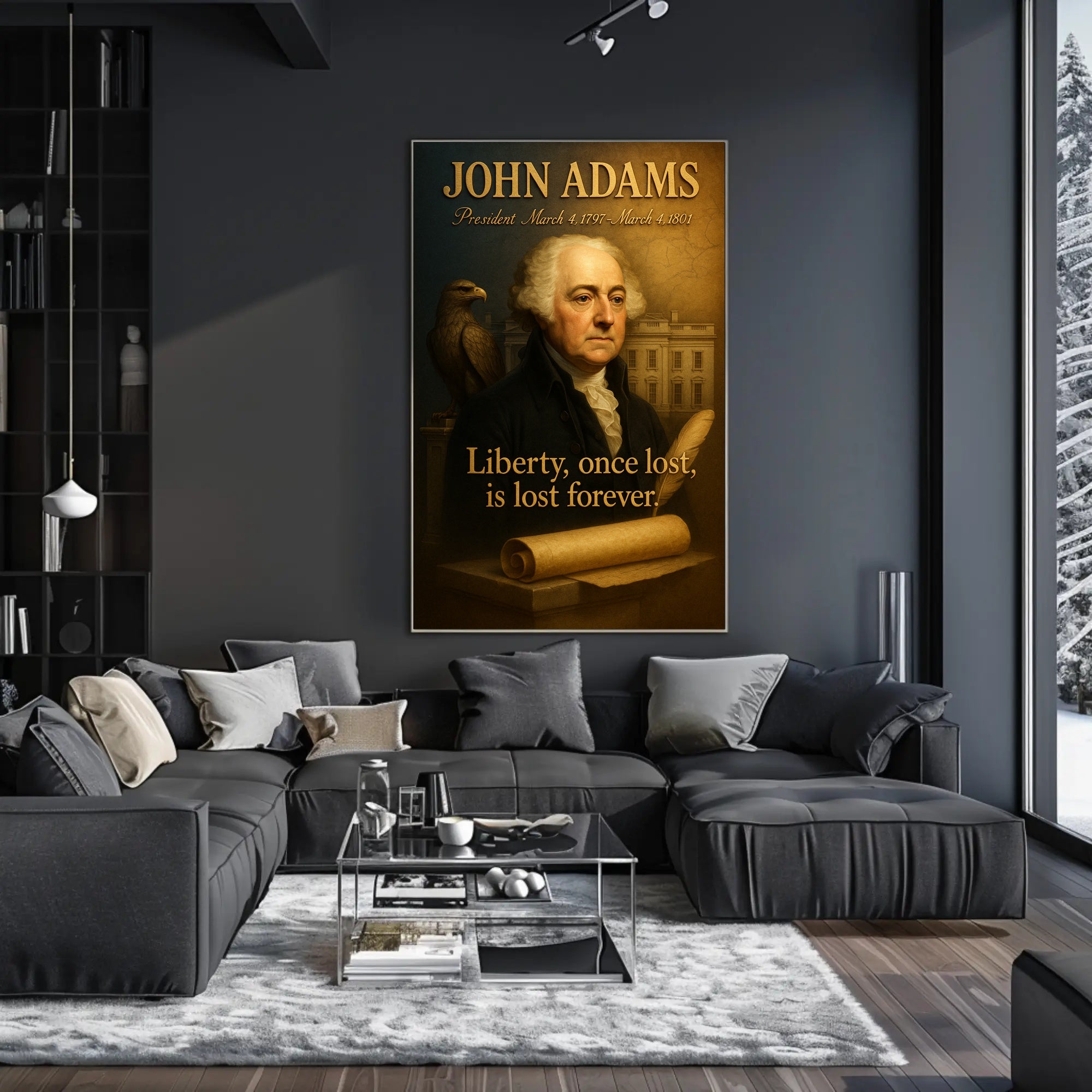 John Adams Vintage Patriotic Historical or Presidential Poster PosterGoat