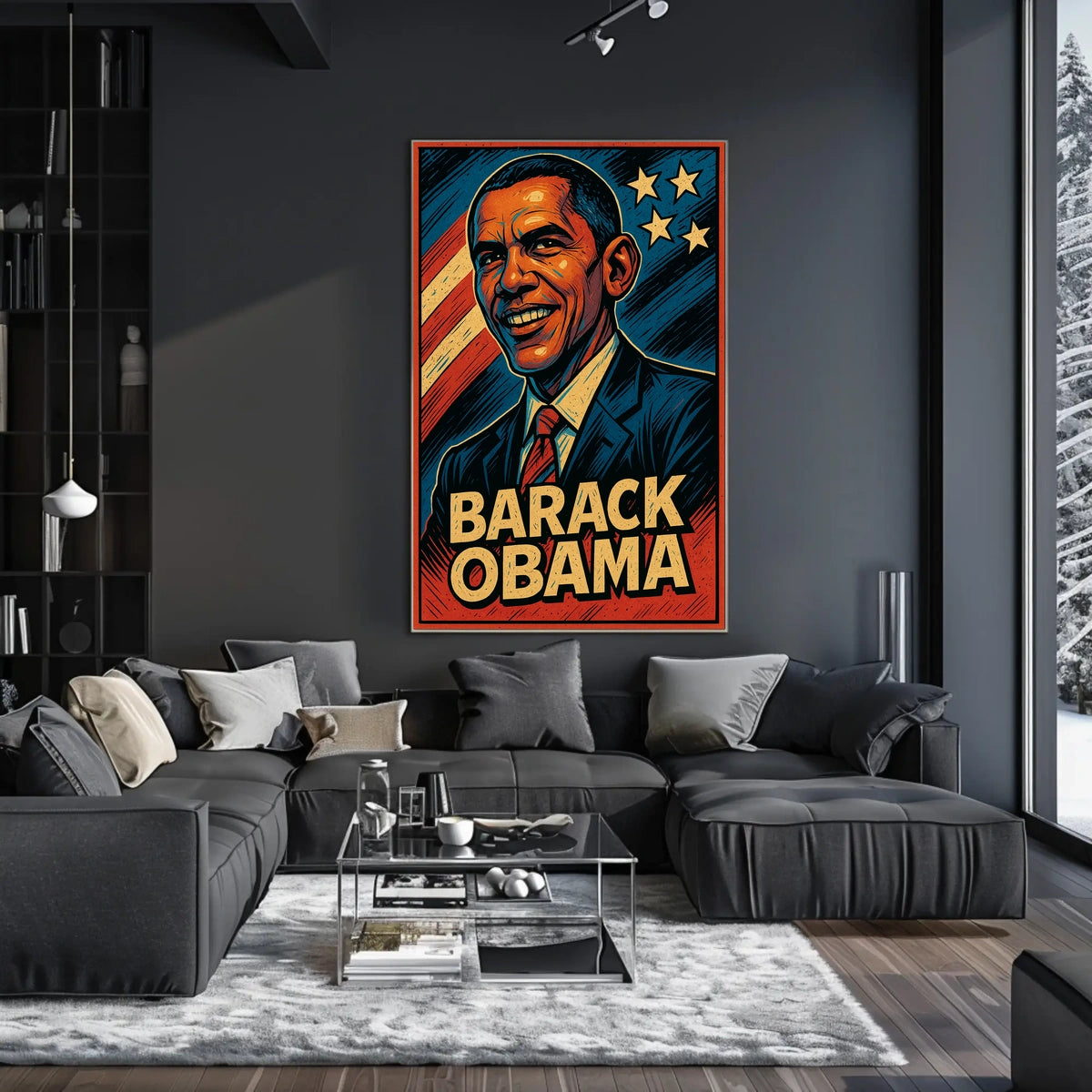 Barack Obama Inspirational Portrait Poster Wall Art