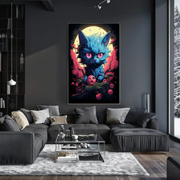 Mystical Feline Fantasy Poster