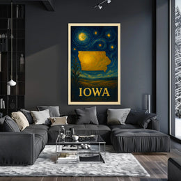 Iowa Impressionistic Landscape Art Print - Cultural or Heritage Poster