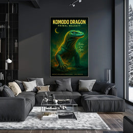 Komodo Dragon Primal Majesty Poster