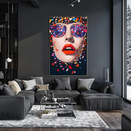 Butterfly Visage Poster Vibrant Pop Art Wall Print