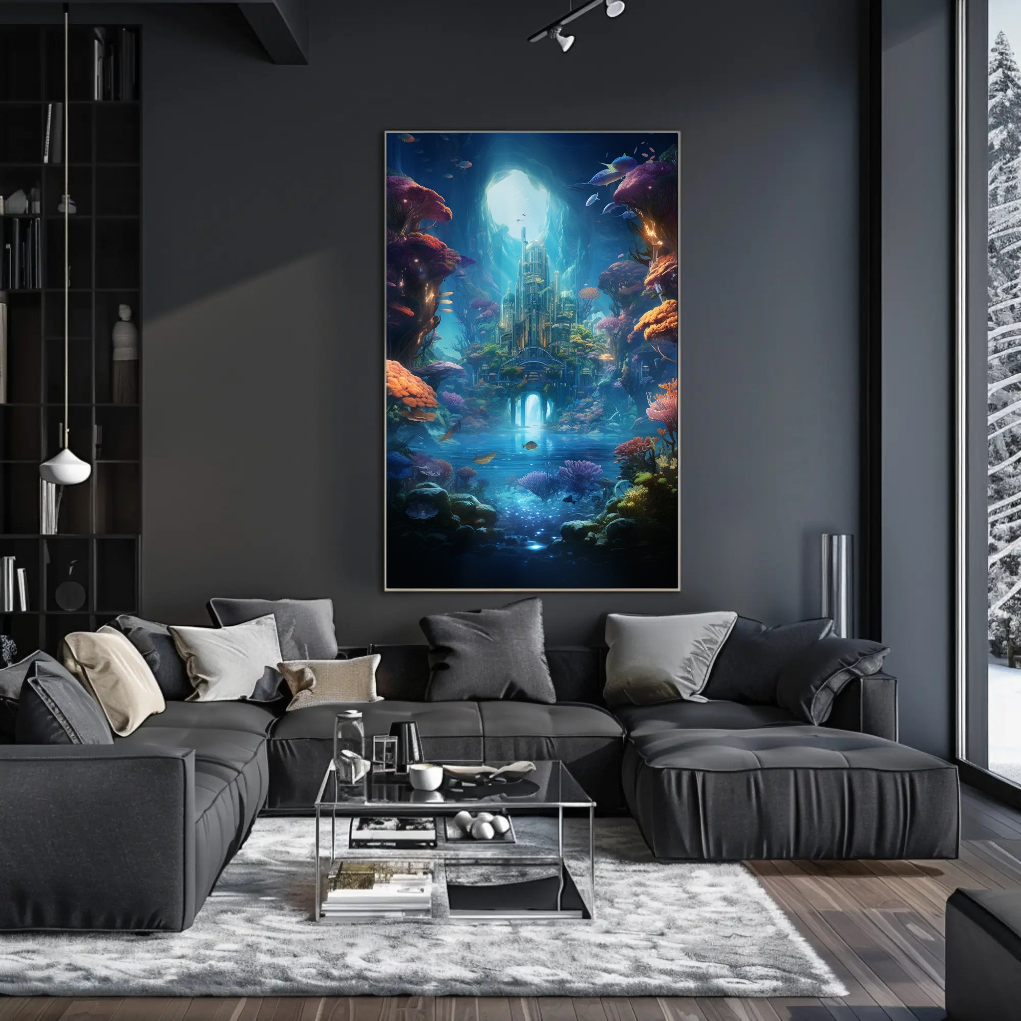 Enchanted Underwater City Poster