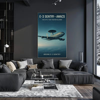 E-3 Sentry AWACS Military Aircraft Vintage Poster