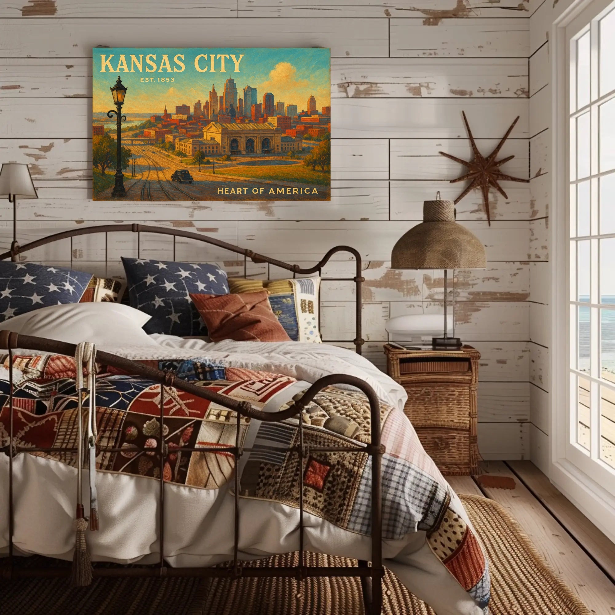 Kansas City Heart of America Travel Poster