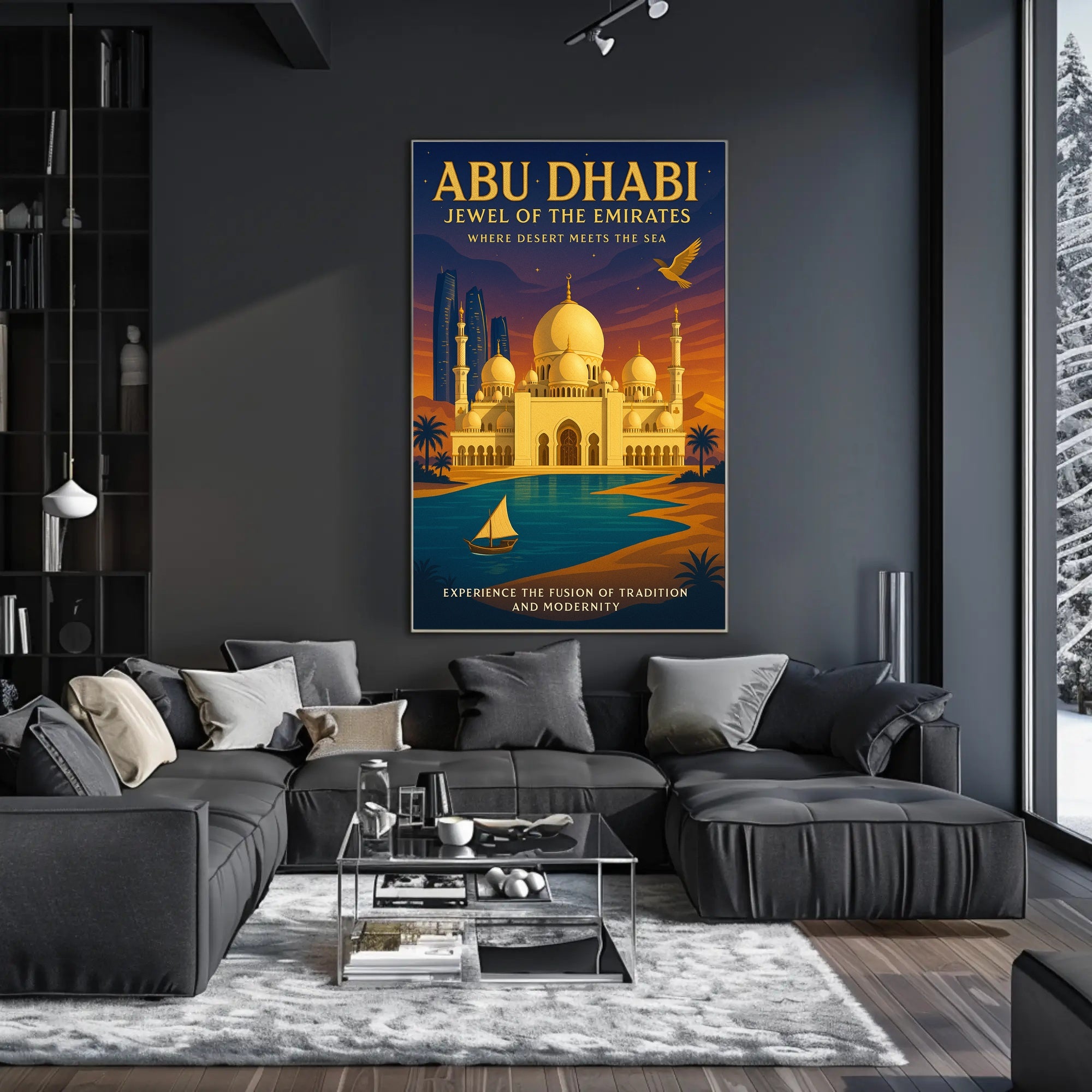 Abu Dhabi Cultural Heritage Travel Poster