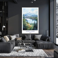 Portland Scenic View Poster PosterGoat