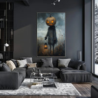 Halloween Jack Lantern Scarecrow Dark Artistic Poster