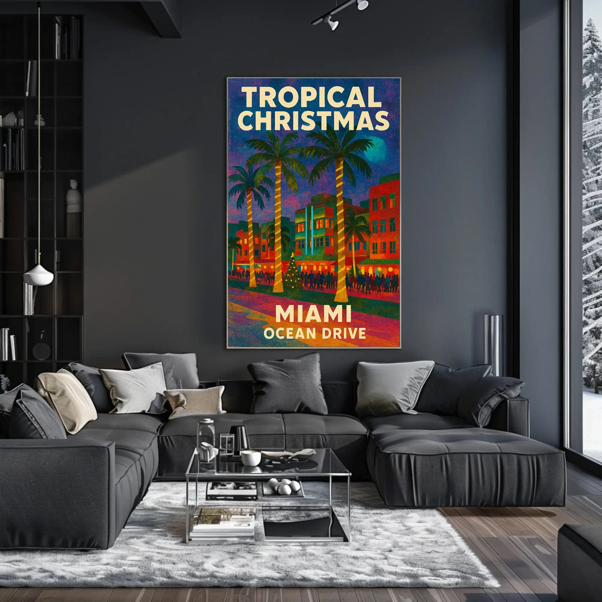 Tropical Christmas in Miami Poster