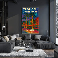 Tropical Christmas in Miami Poster