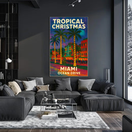 Tropical Christmas in Miami Poster