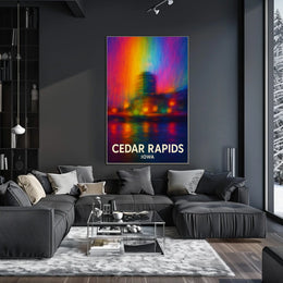 Cedar Rapids Iowa Scenic Travel Nature Photography Realism Minimalist Luminous Heritage Poster