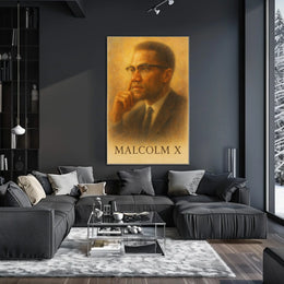 Malcolm X Portrait Poster