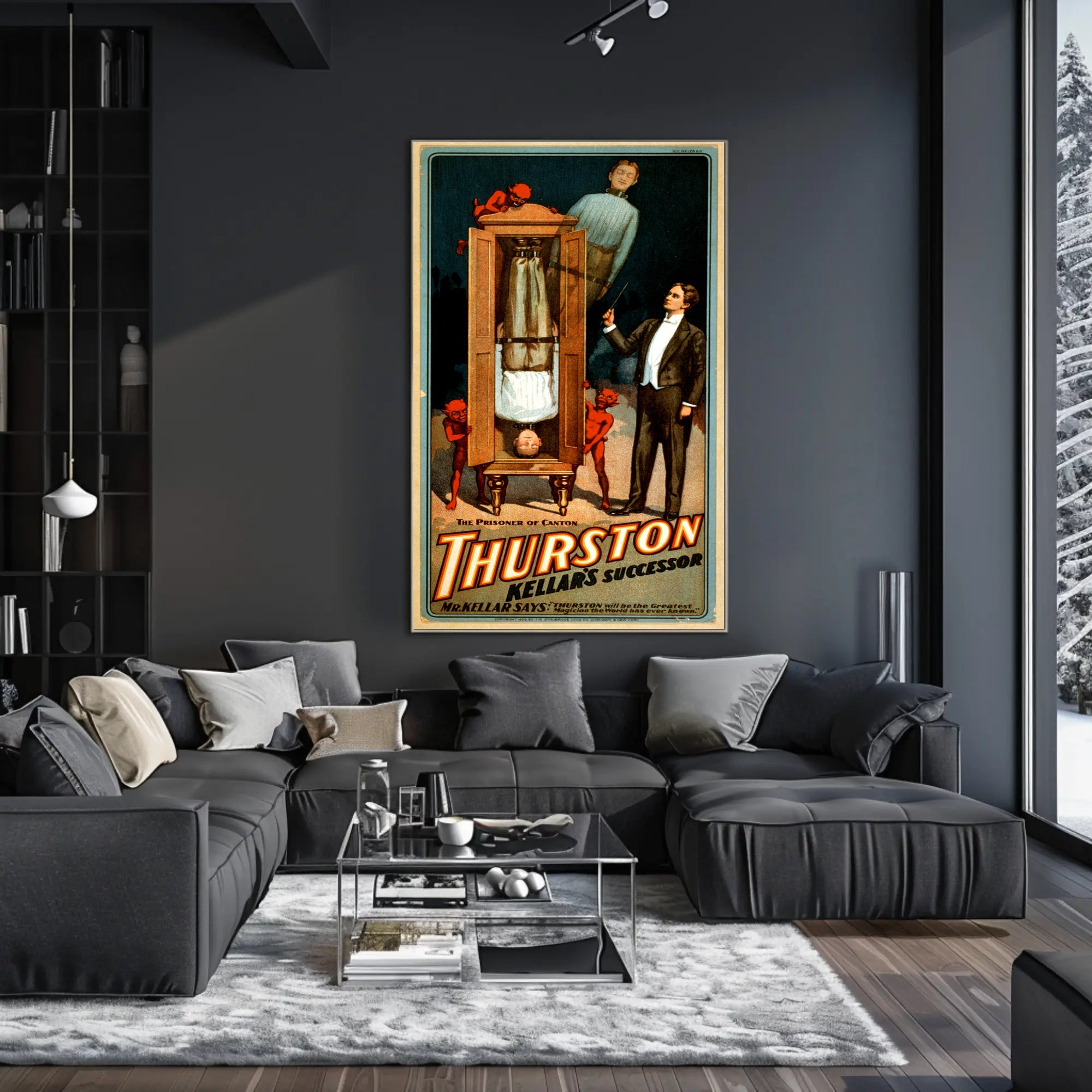 Thurston Magician Illusion Vintage Early 1900s Artistic Poster