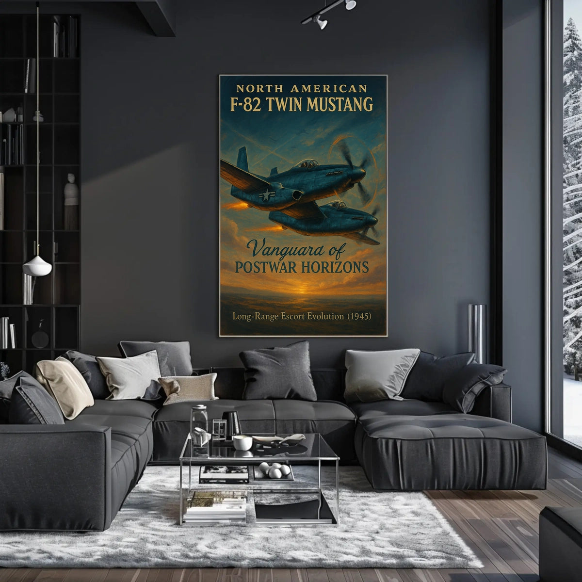 North American F-82 Twin Mustang Vintage Poster
