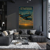 North American F-82 Twin Mustang Vintage Poster