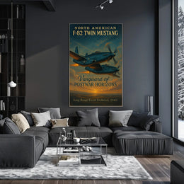 North American F-82 Twin Mustang Vintage Poster