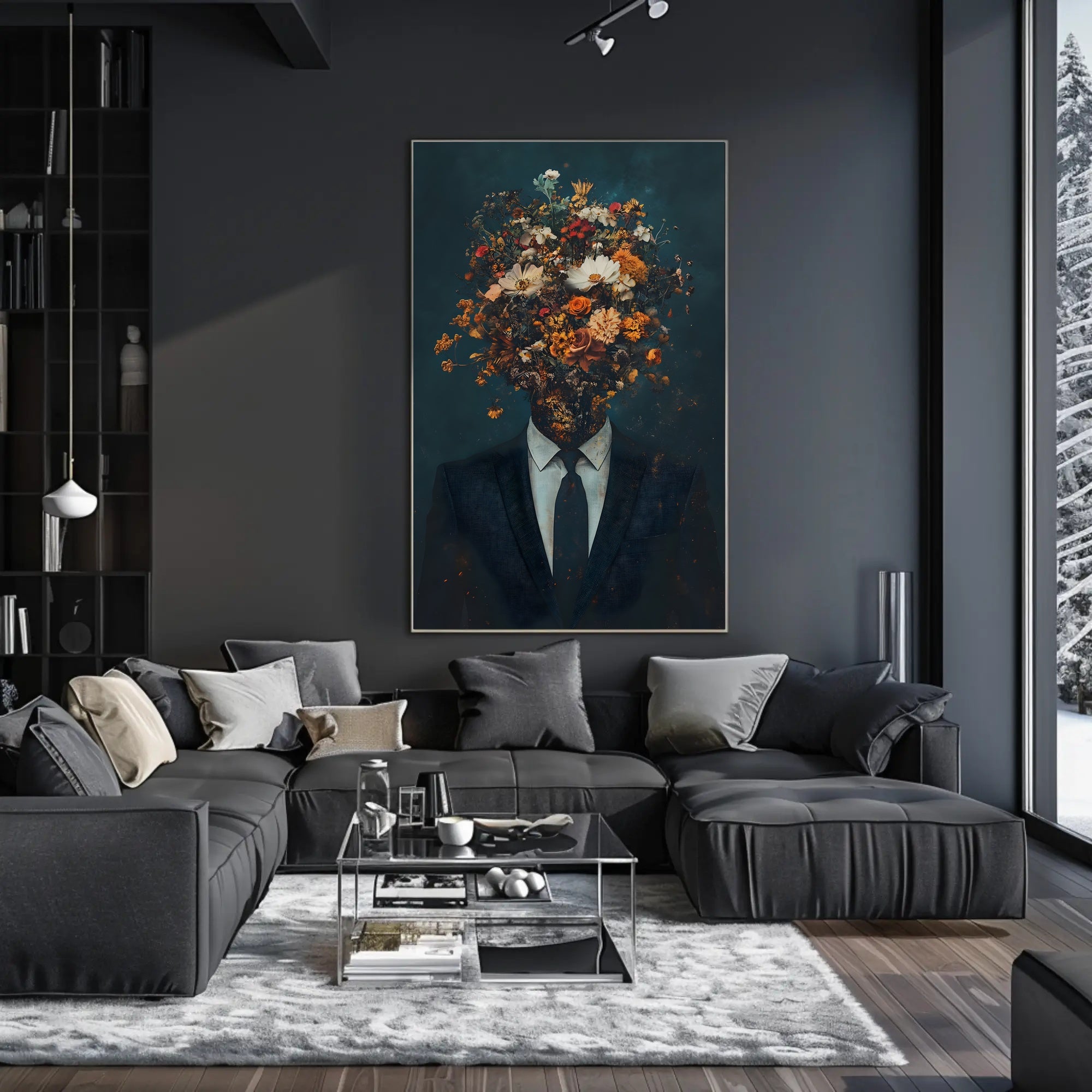 Blossoming Identity Surreal Floral Poster Print