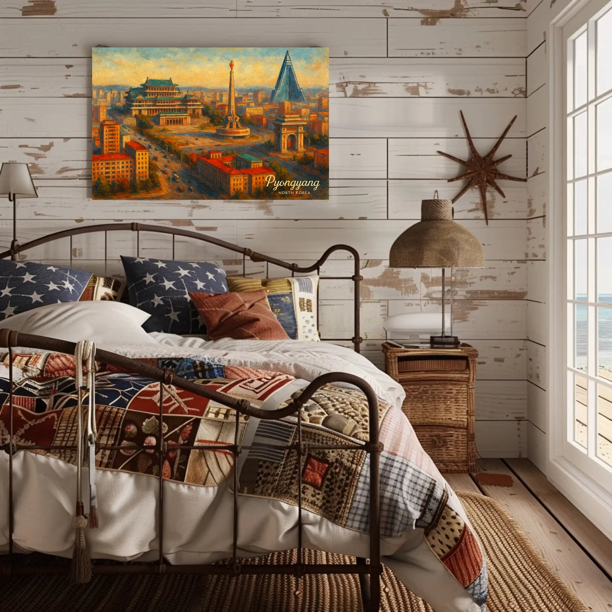 Pyongyang Cityscape Photography Realism Wanderlust Poster