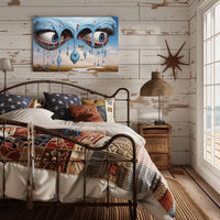Surreal Blue Eyes Poster in Abstract or Artistic Poster