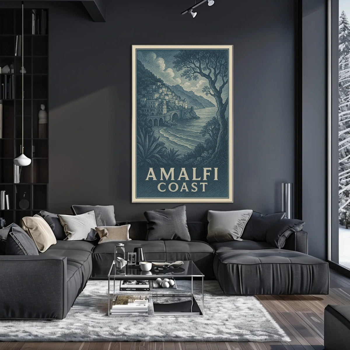 Amalfi Coast Poster Wall Art Print 18x24 Travel Decor