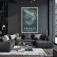 Amalfi Coast Poster Wall Art Print 18x24 Travel Decor