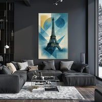 Eiffel Tower Geometric Elegance Poster