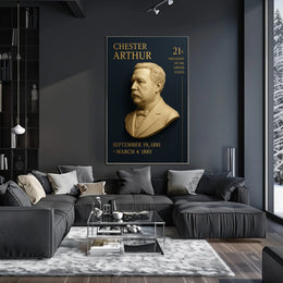 Chester A. Arthur Commemorative Vintage Presidential Poster PosterGoat