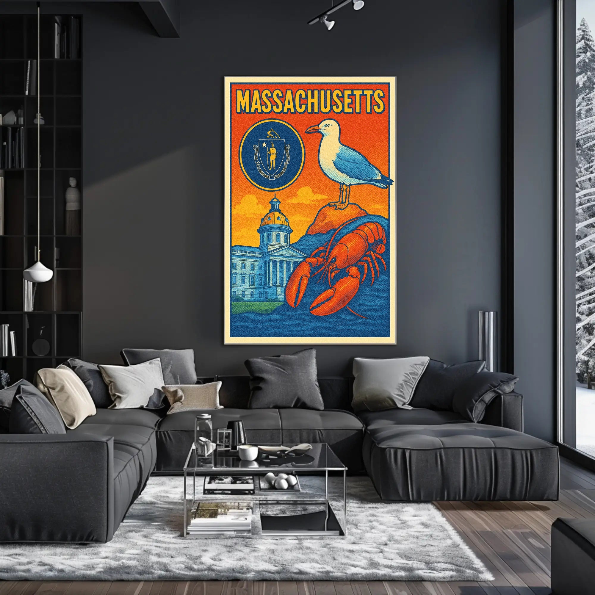 Massachusetts Scenic Poster PosterGoat