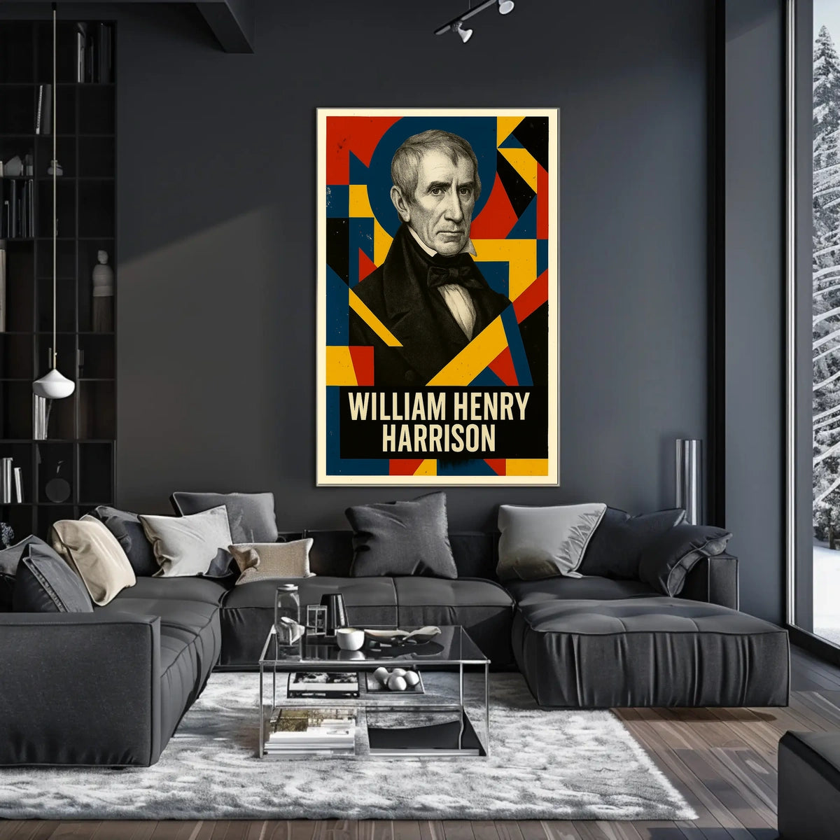 William Henry Harrison 9th President of the United States Abstract Pop Poster