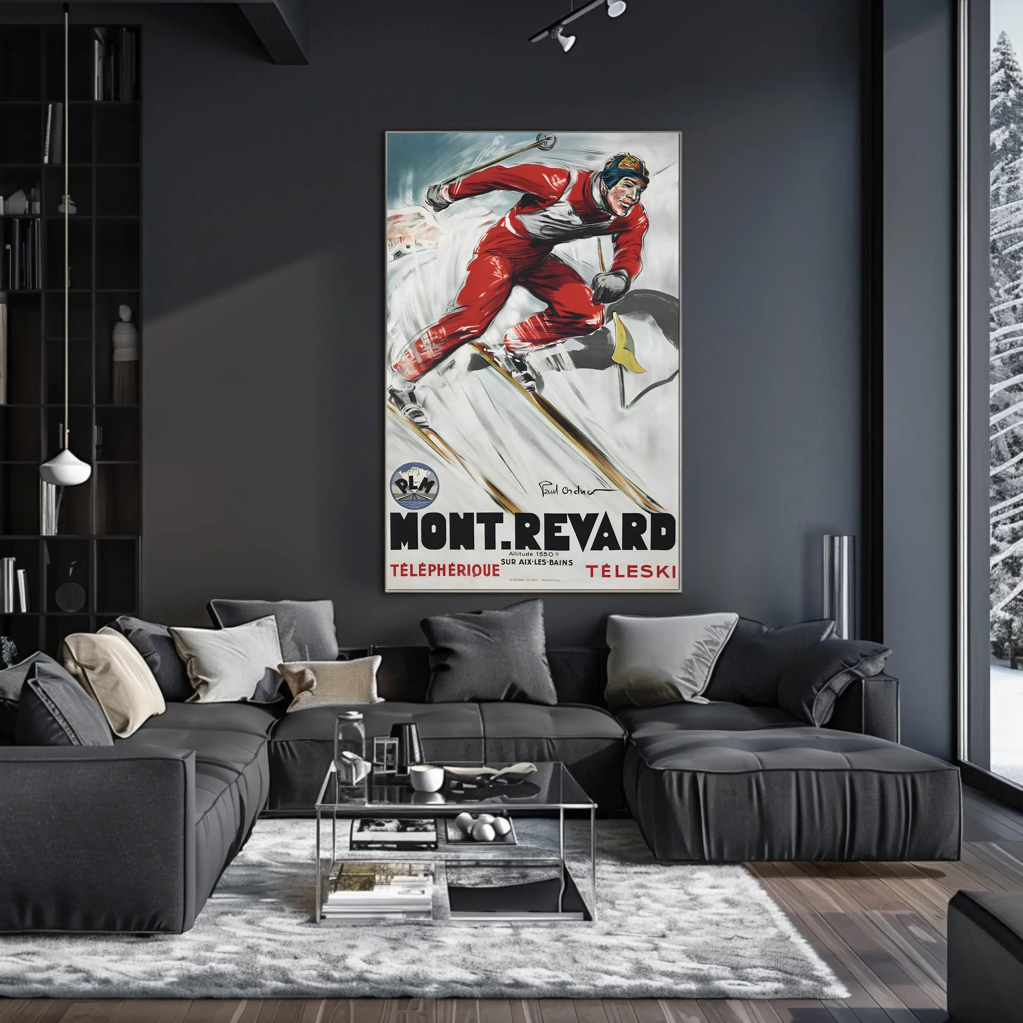 Mont Revard Ski Poster PosterGoat